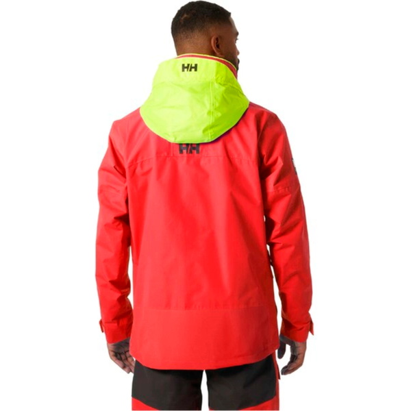 2026 Helly Hansen Hombres Pier 4.0 Chaqueta Y Pier 4.0 Peto De Vela HHMPJAPBBAR - Alert Red / Ébano